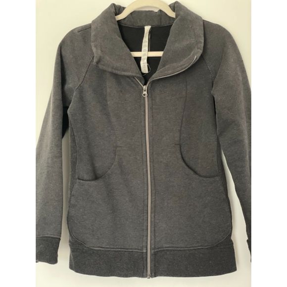 Lululemon Full Zip Jacket Size 6 could fit XS-Small Gray Active L10 - Picture 2 of 14